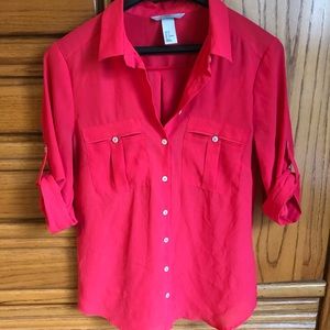 Business casual pink blouse